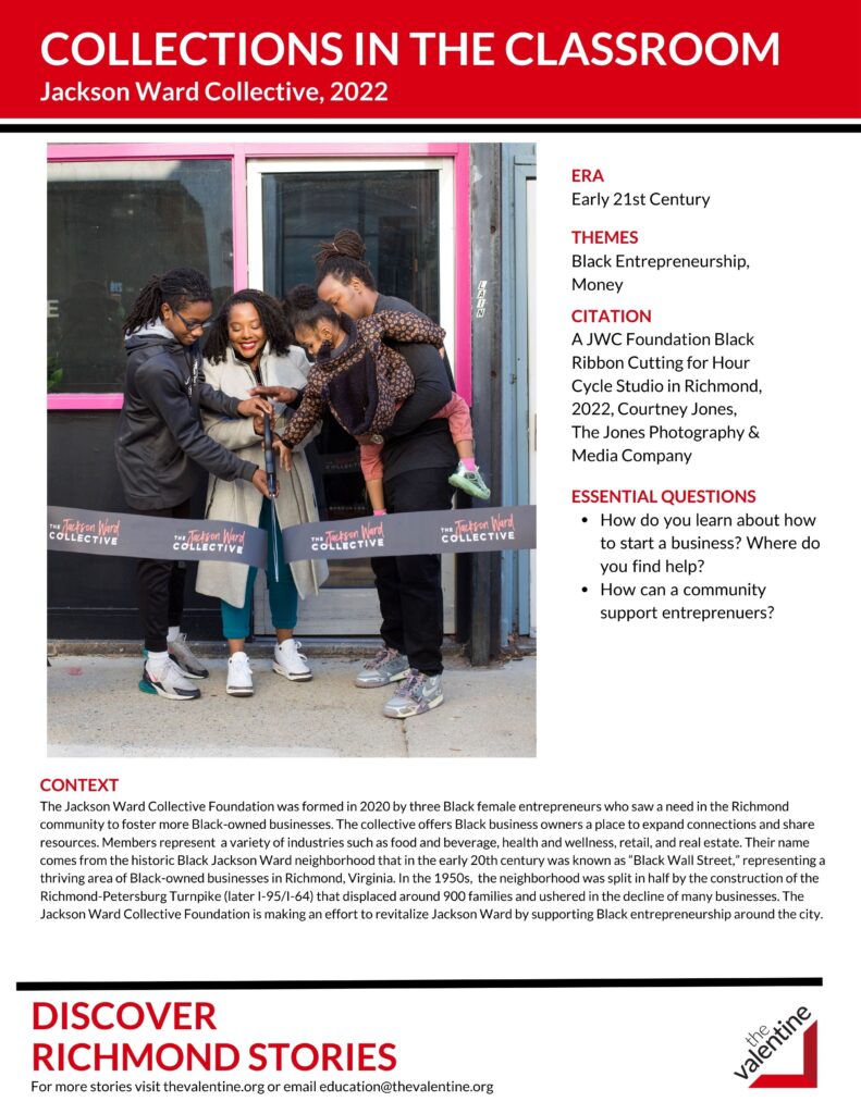 Collections in the Classroom pdf: Jackson Ward Collective Foundation, 2022